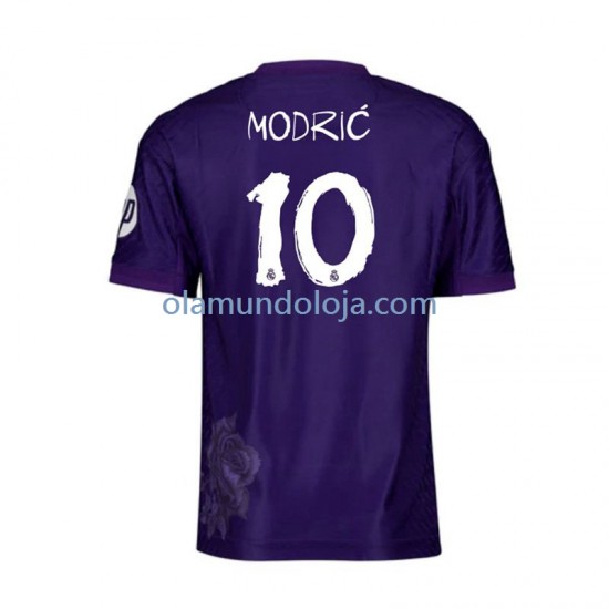 Camisola Real Madrid Modrić 10 Y-3 Homem Equipamento Quarto 2023-2024 Manga Curta